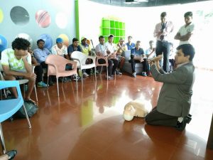 Shalby Hospital CPR training session