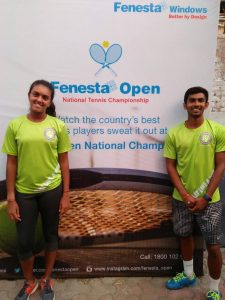 Zeel Desai & Megh Patel participating at Fenesta Open 2017 (National Tennis Championship)