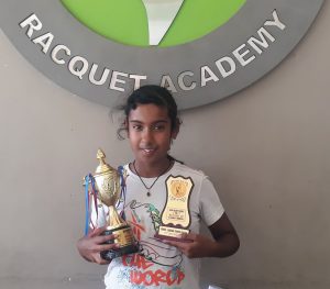 Chandni Srinivasan Won the Tennis Title of the U14 Talent Series Tournament at Nadiad